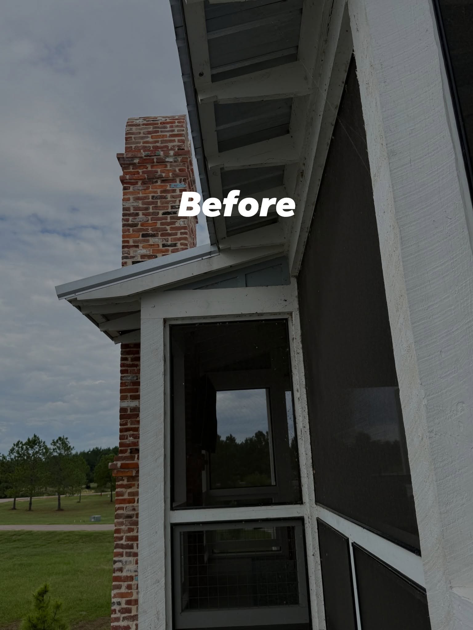 Exterior & soffits — before